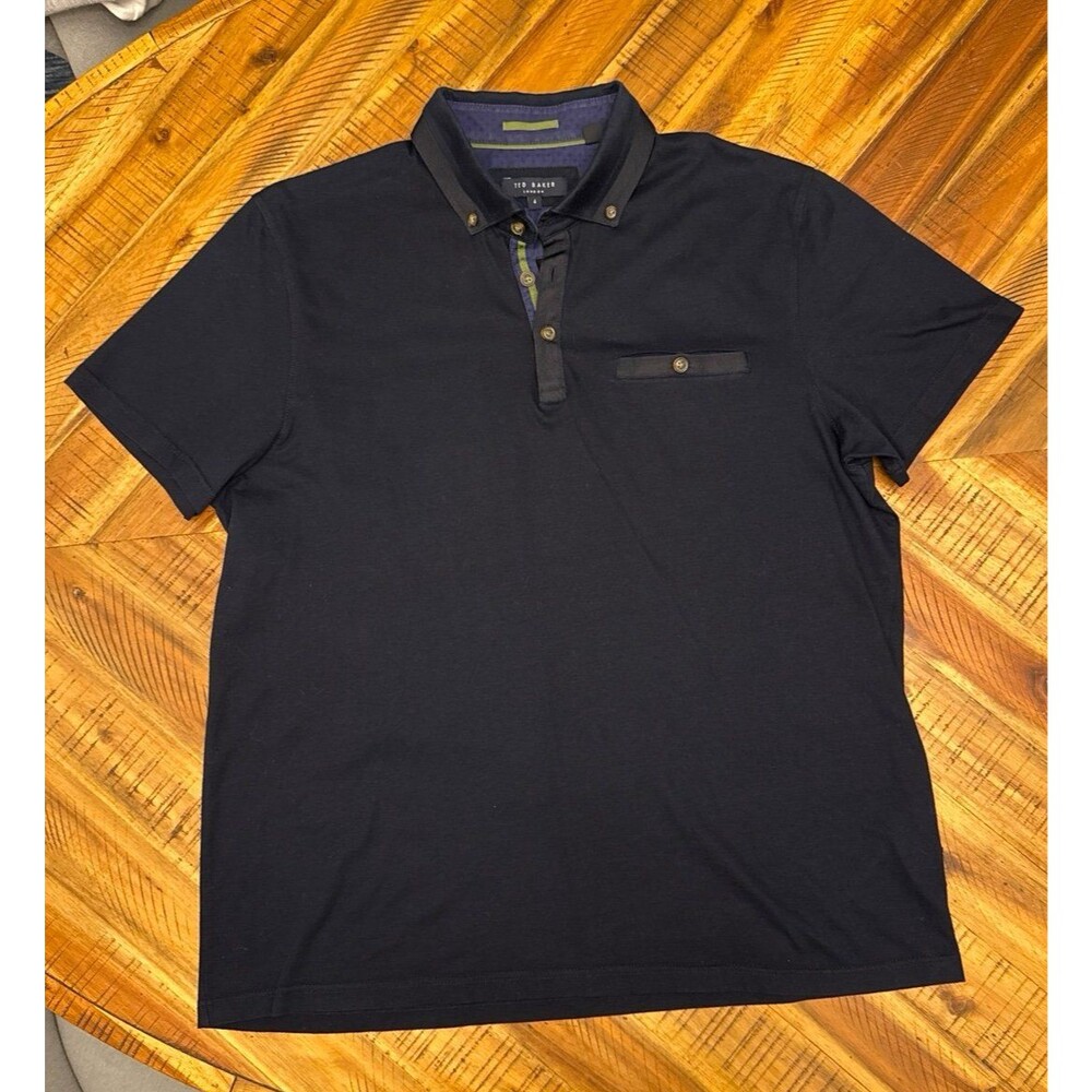 Ted Baker Polo Shirt - Preppy, Business Casual, Designer Men’s Top - Size medium - Picture 2 of 5